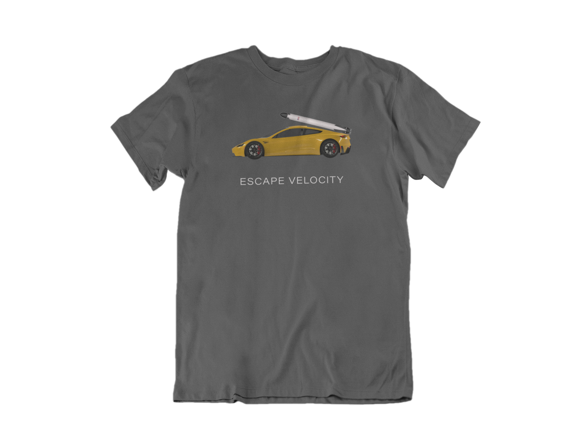 "Escape Velocity" Premium Tee (Yellow Roadster)