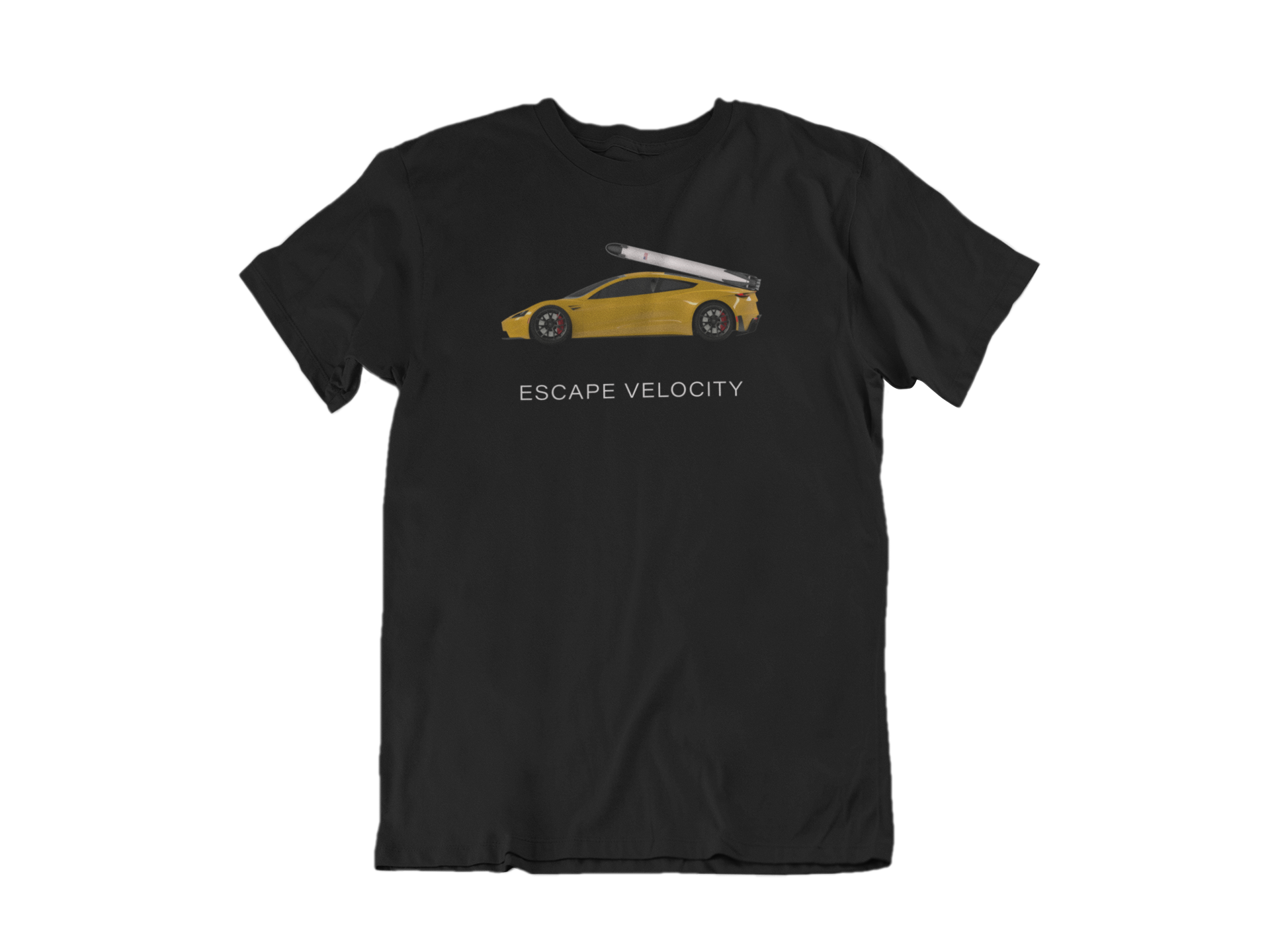 "Escape Velocity" Premium Tee (Yellow Roadster)
