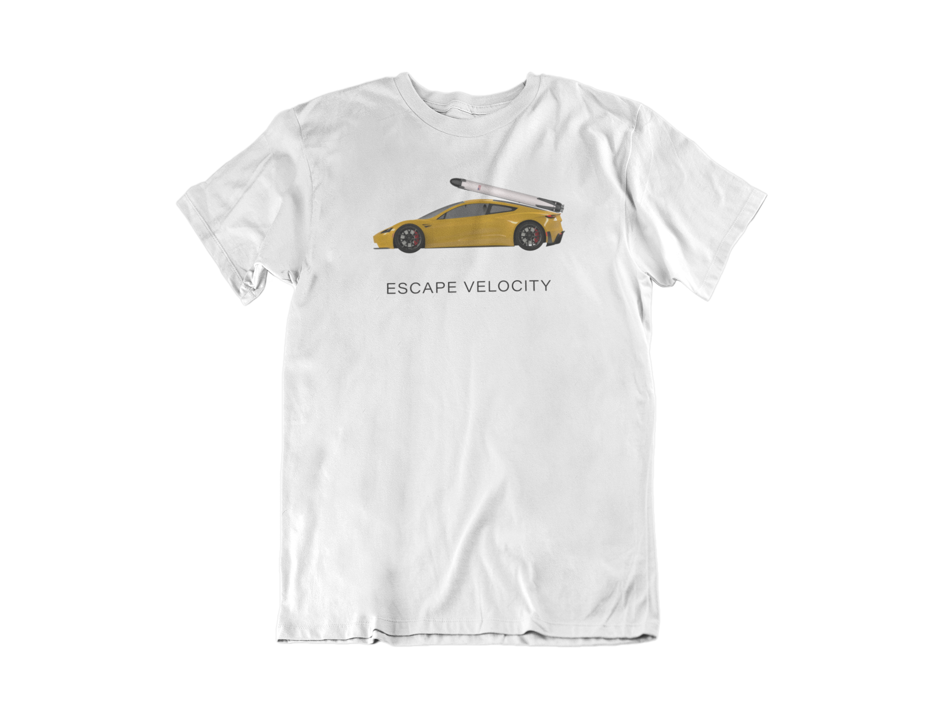 "Escape Velocity" Premium Tee (Yellow Roadster)