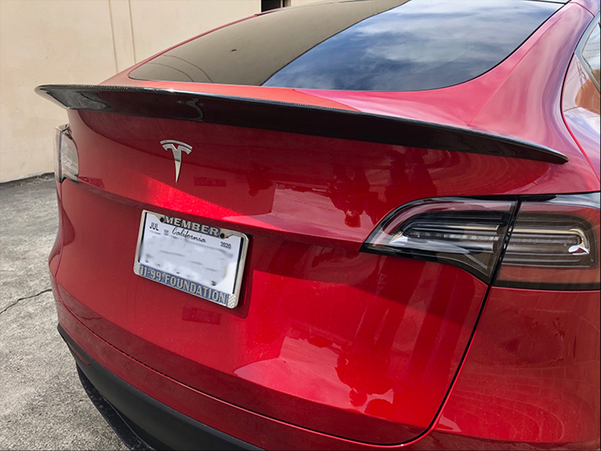 Tesla Model Y Carbon Fiber Performance Rear Spoiler