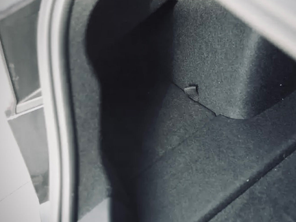 Tesla Model 3 Trunk Side Storage Bin with Carpeted Lid
