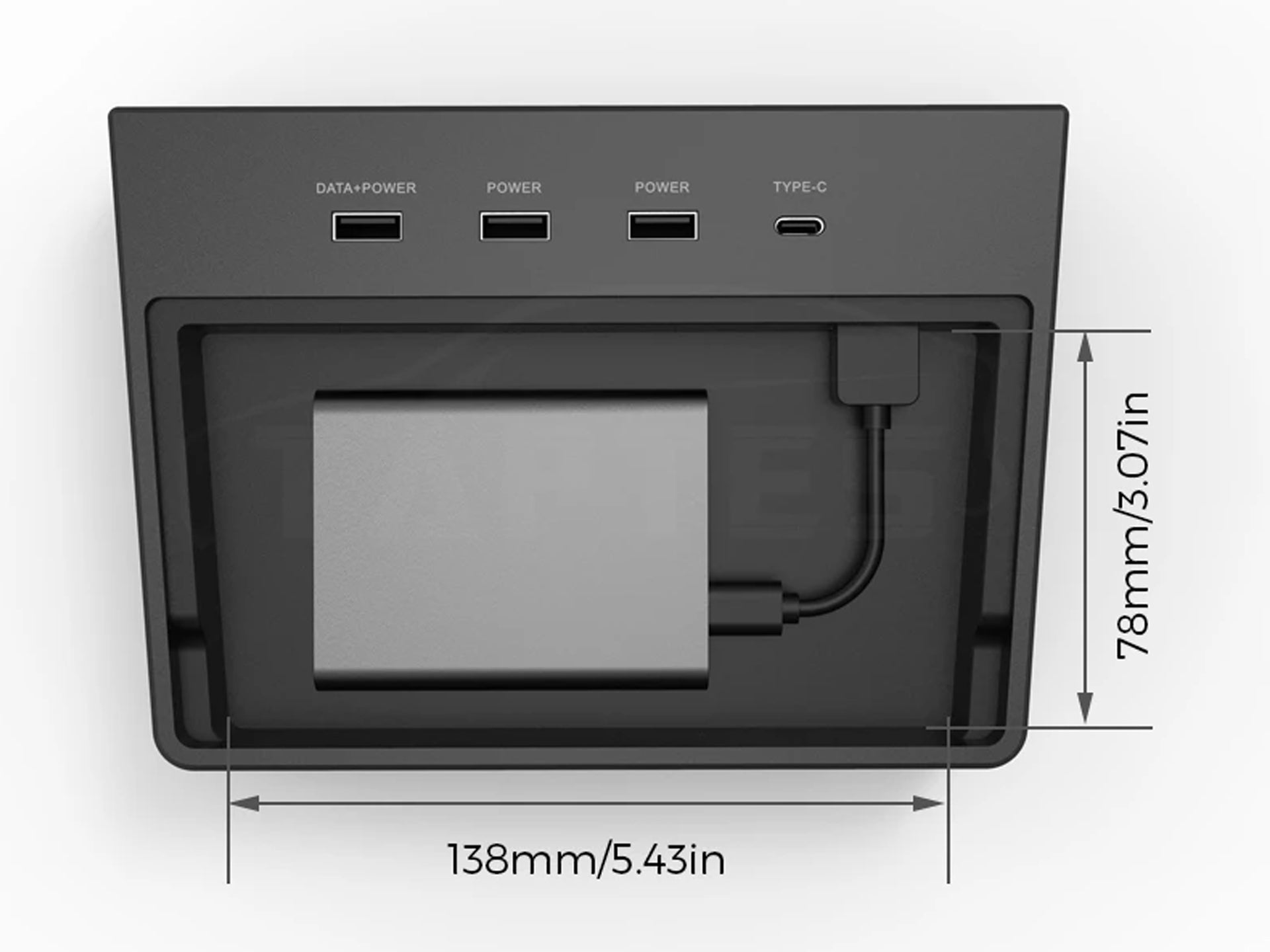 Tesla Model 3 USB Hub (for Dashcam and Sentry Mode)