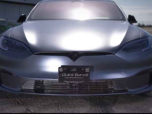 Tesla Model S Front License Plate Mount - "Quick Bandit"