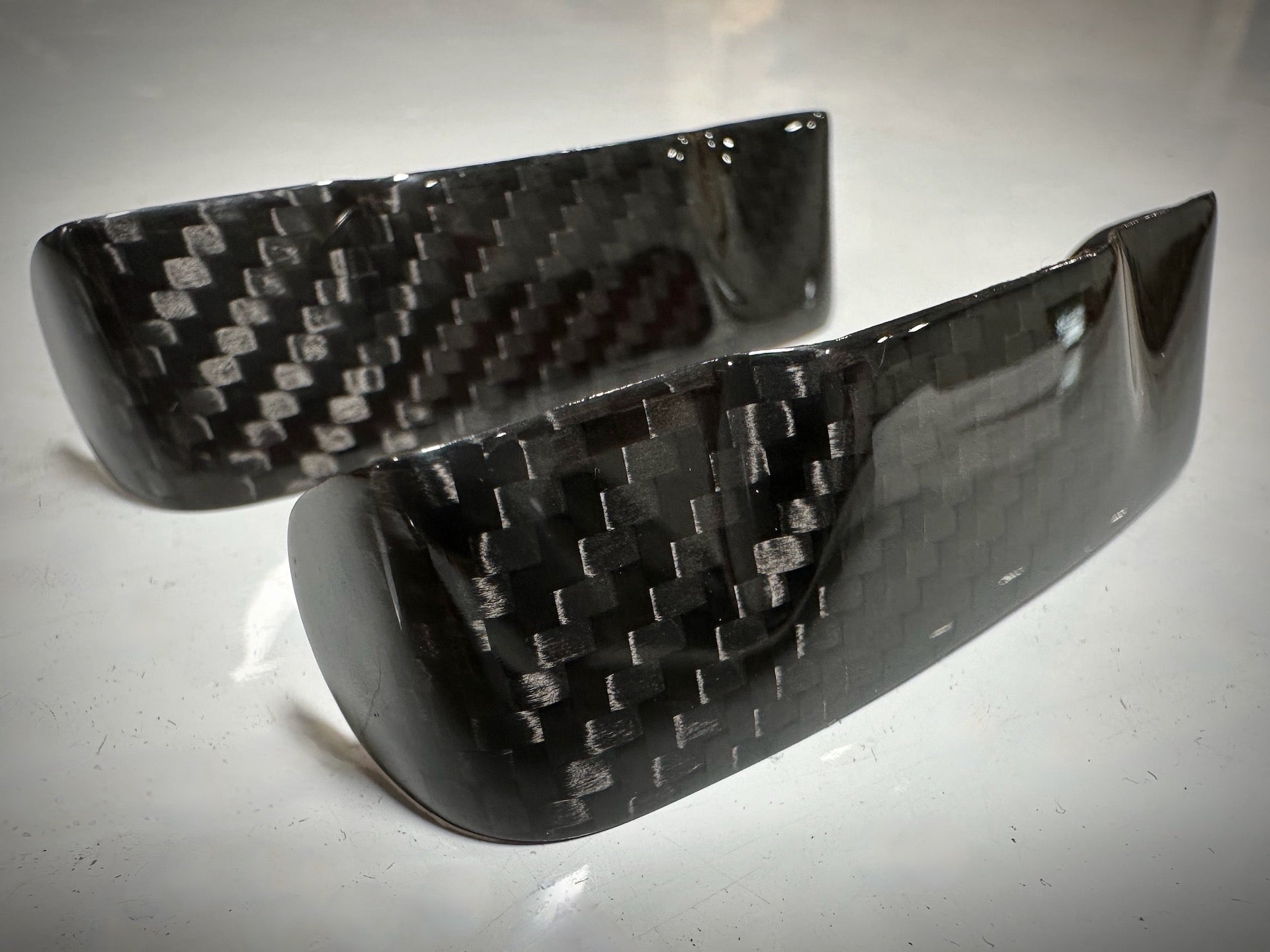 Tesla Model Y Real Carbon Fiber Seat Belt Fascia Cover (2pc)