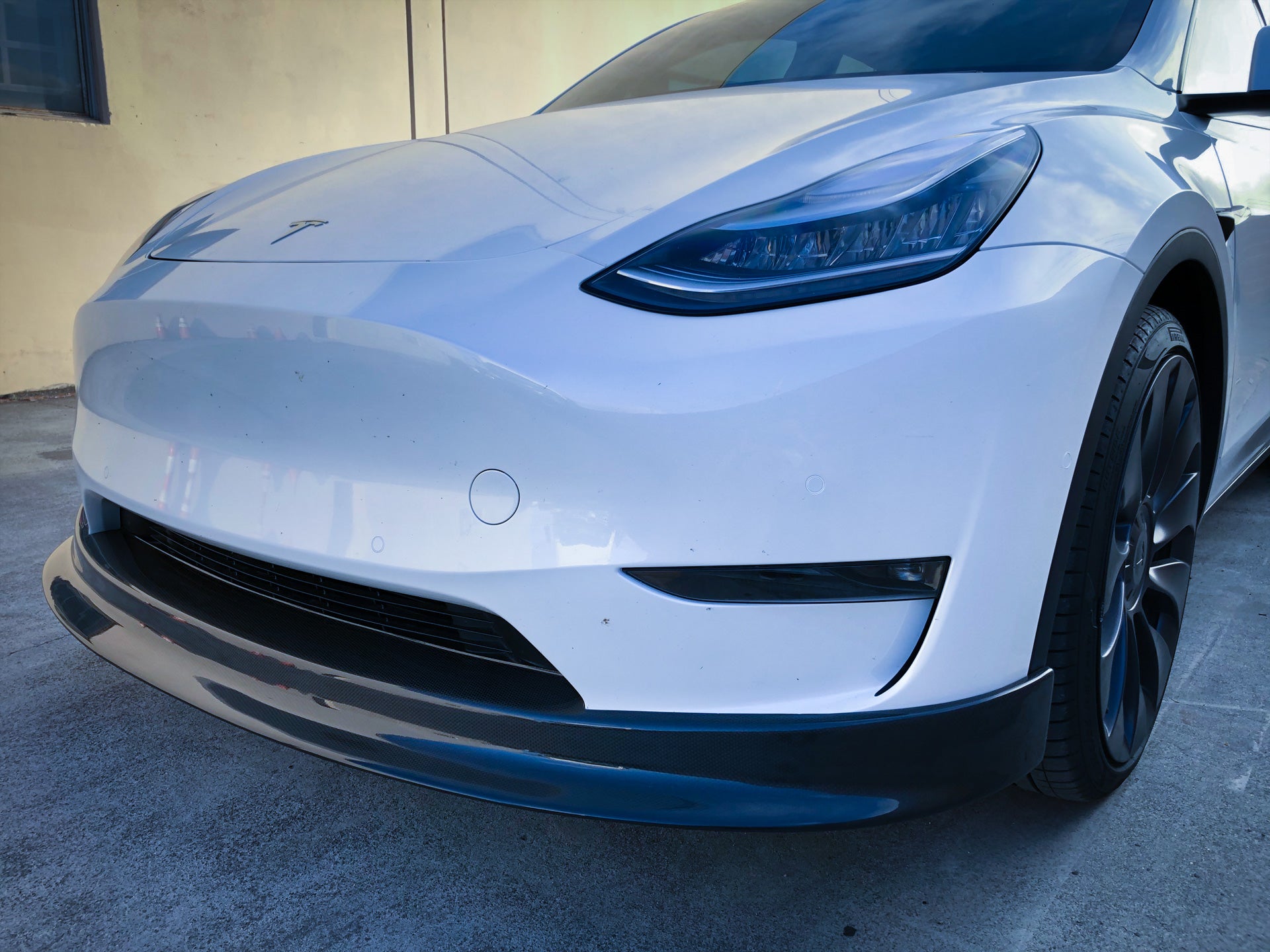 Tesla Model Y Carbon Fiber Front Spoiler