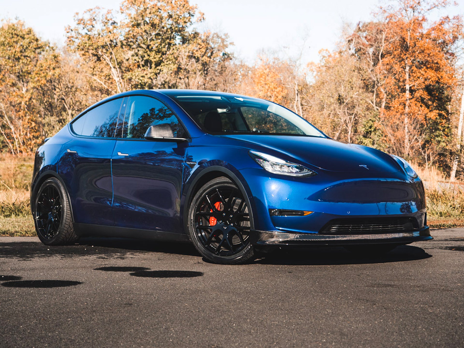 Tesla Model Y Carbon Fiber Front Spoiler