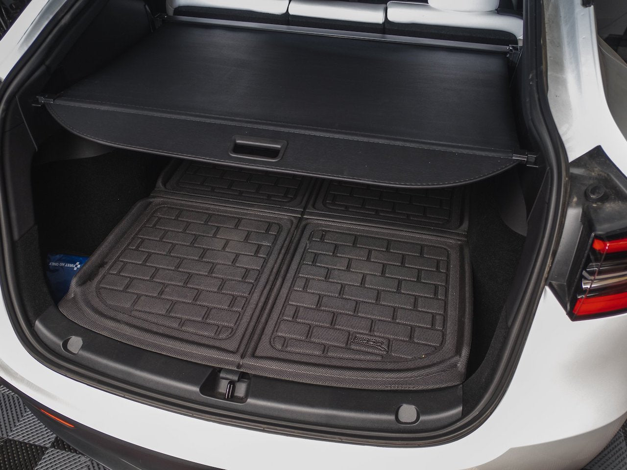 Tesla Model Y Trunk Side Storage Bins with Carpeted Lids (OEM Style )