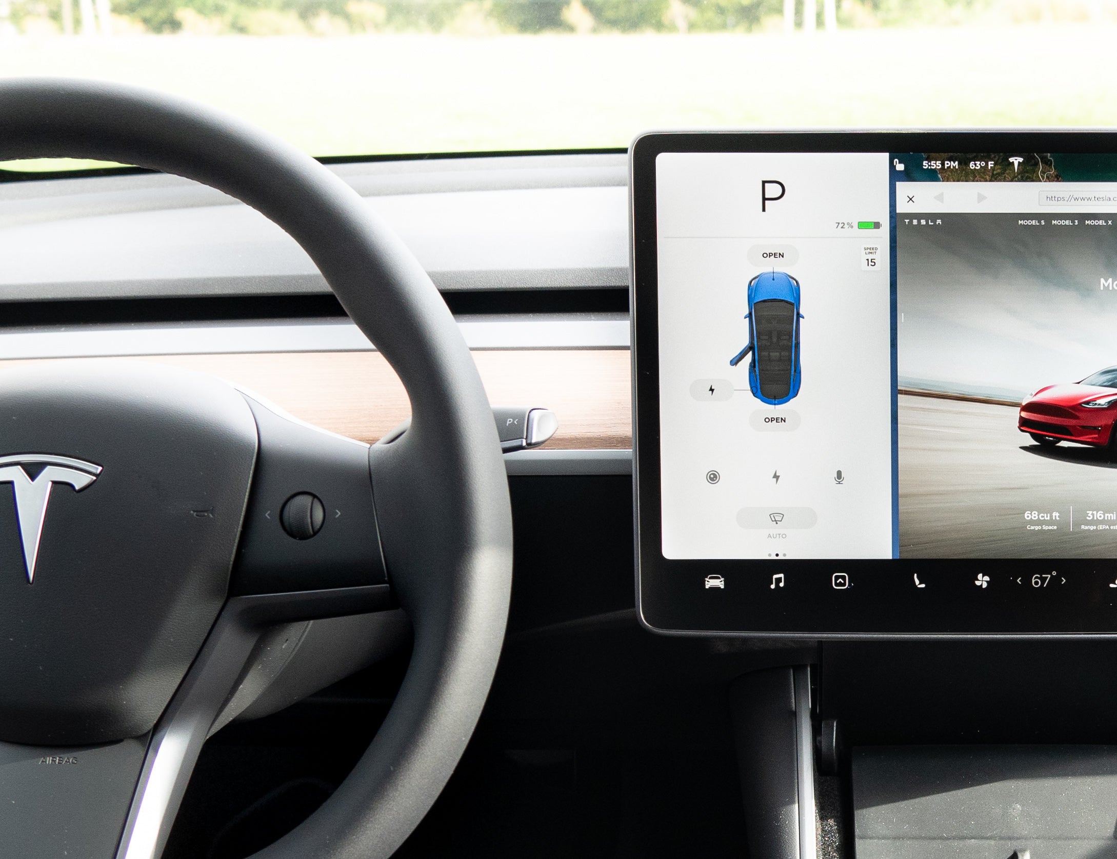 Tesla Model 3 Tempered Glass (9H) Anti-Scratch Screen Protector