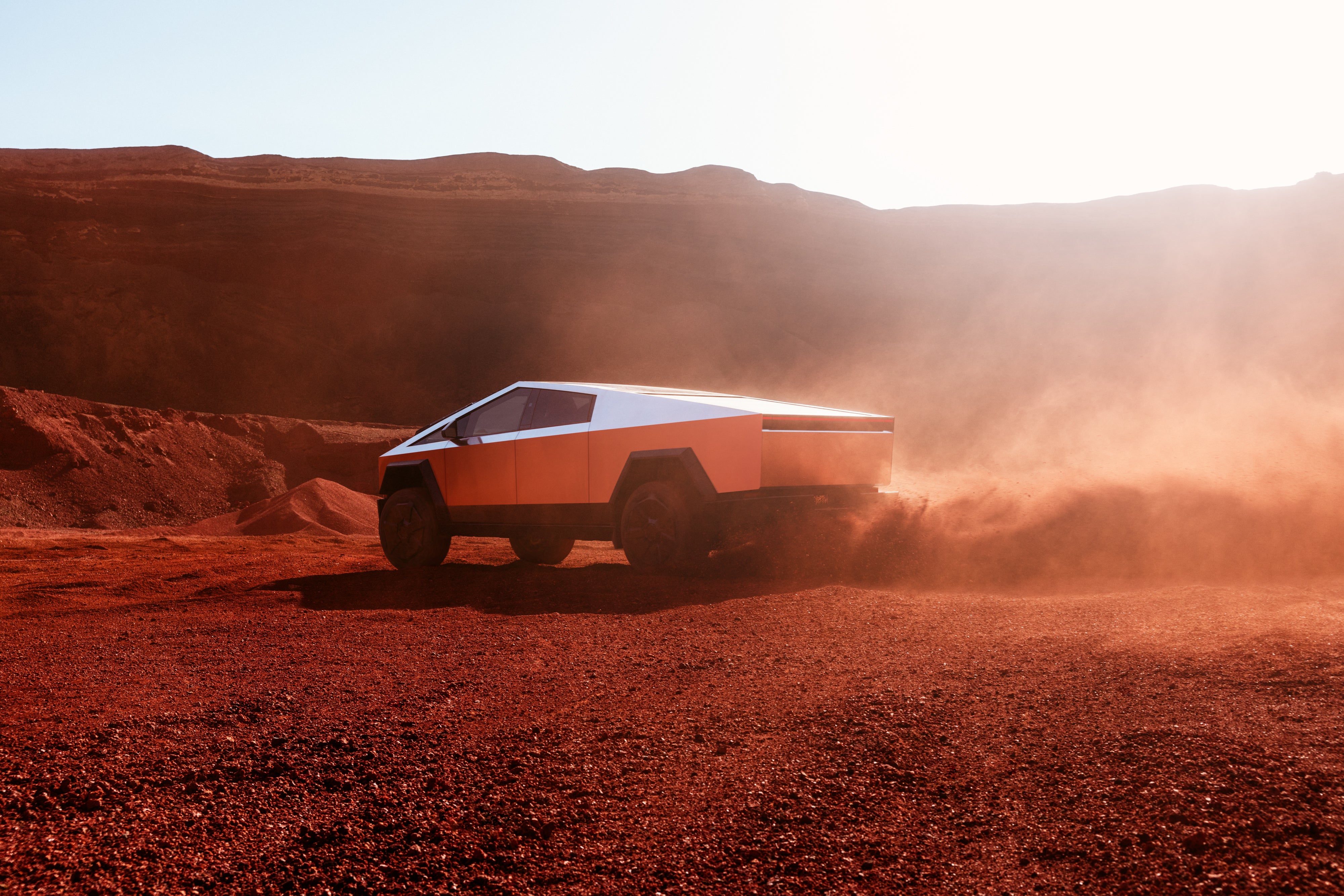 Tesla Cybertruck in the desert