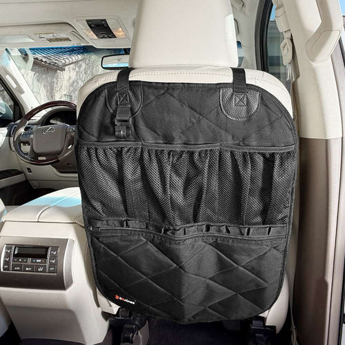 Car Seat Back Organizer – Backseat Storage & Protector for Kids & Pets
