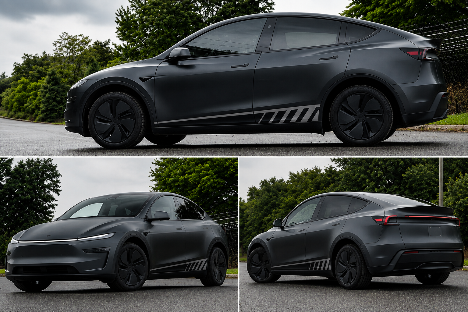 Tesla Model Y Legacy & Model Y Juniper Side Racing Stripes
