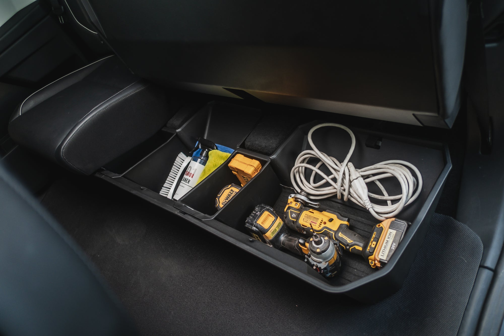 Tesla Cybertruck Rear Under Seat Storage Organizer Bin