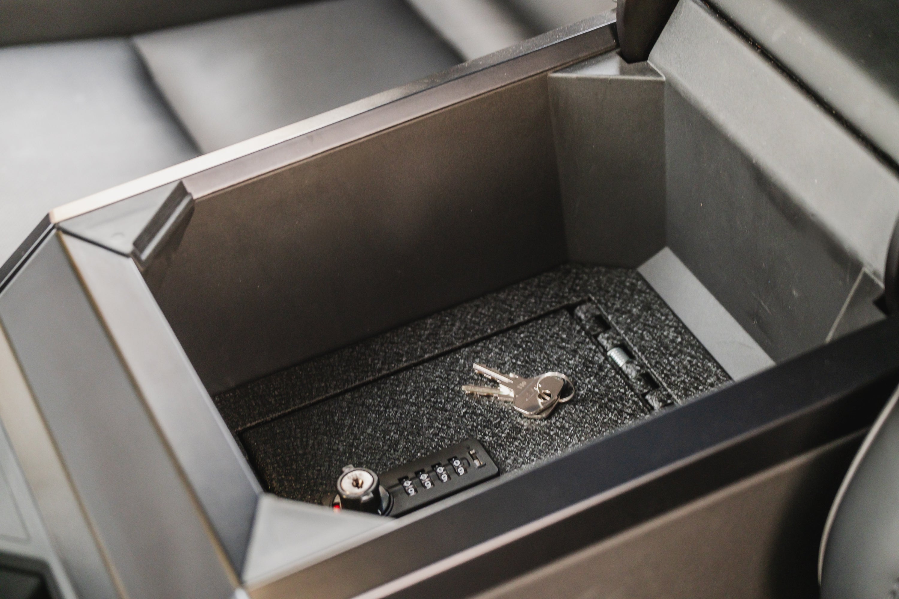 Tesla Cybertruck Center Console Anti-Theft Safe LockBox