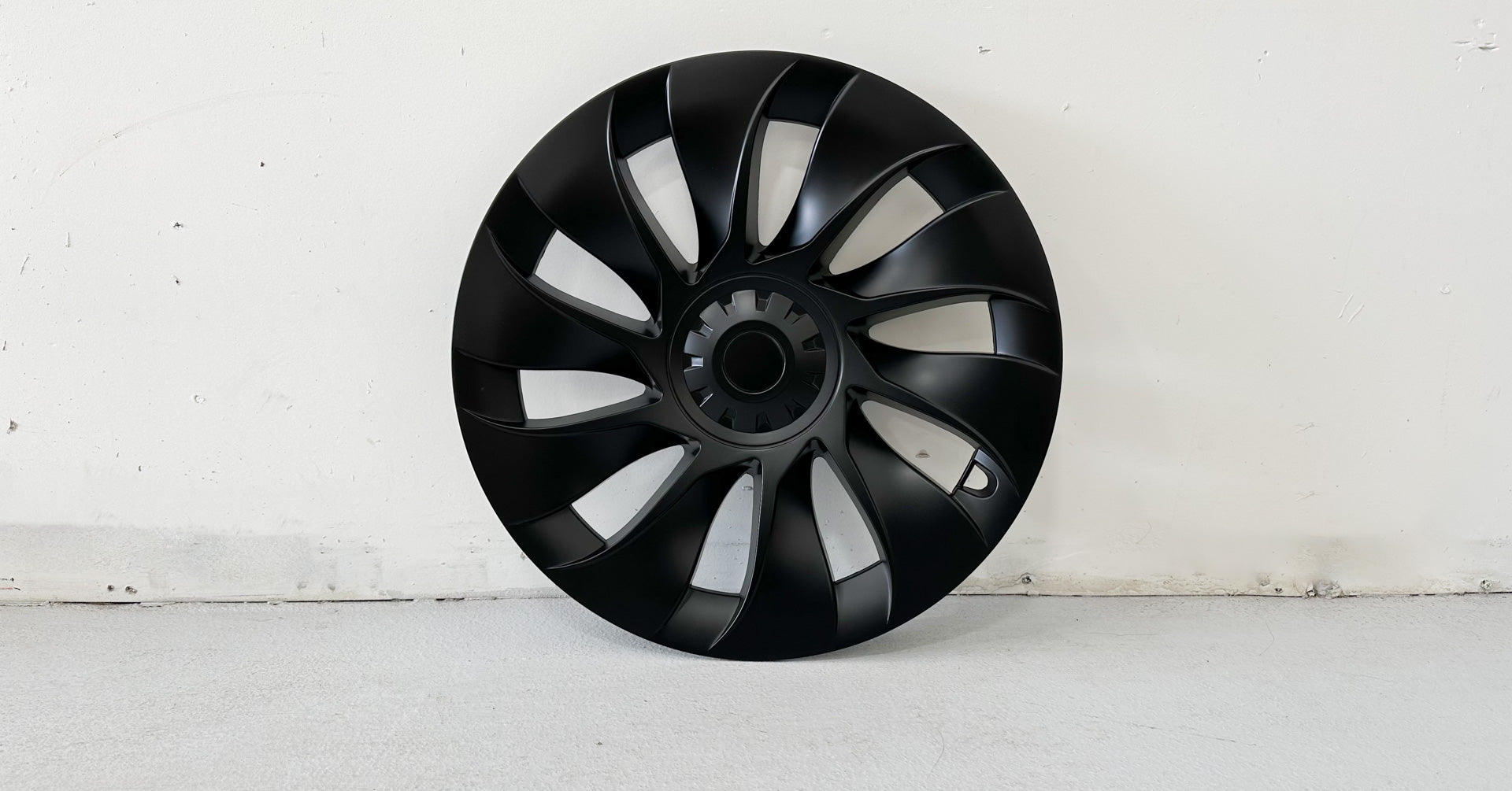 Tesla Model Y Whirlwind Style Matte Black Wheel Cover Set