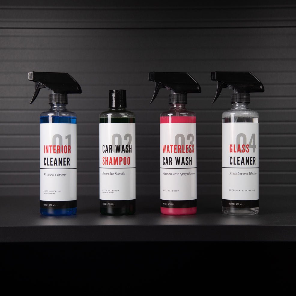 Tesla Car Cleaning Kit (Waterless Car Wash, Shampoo, Interior, Glass)