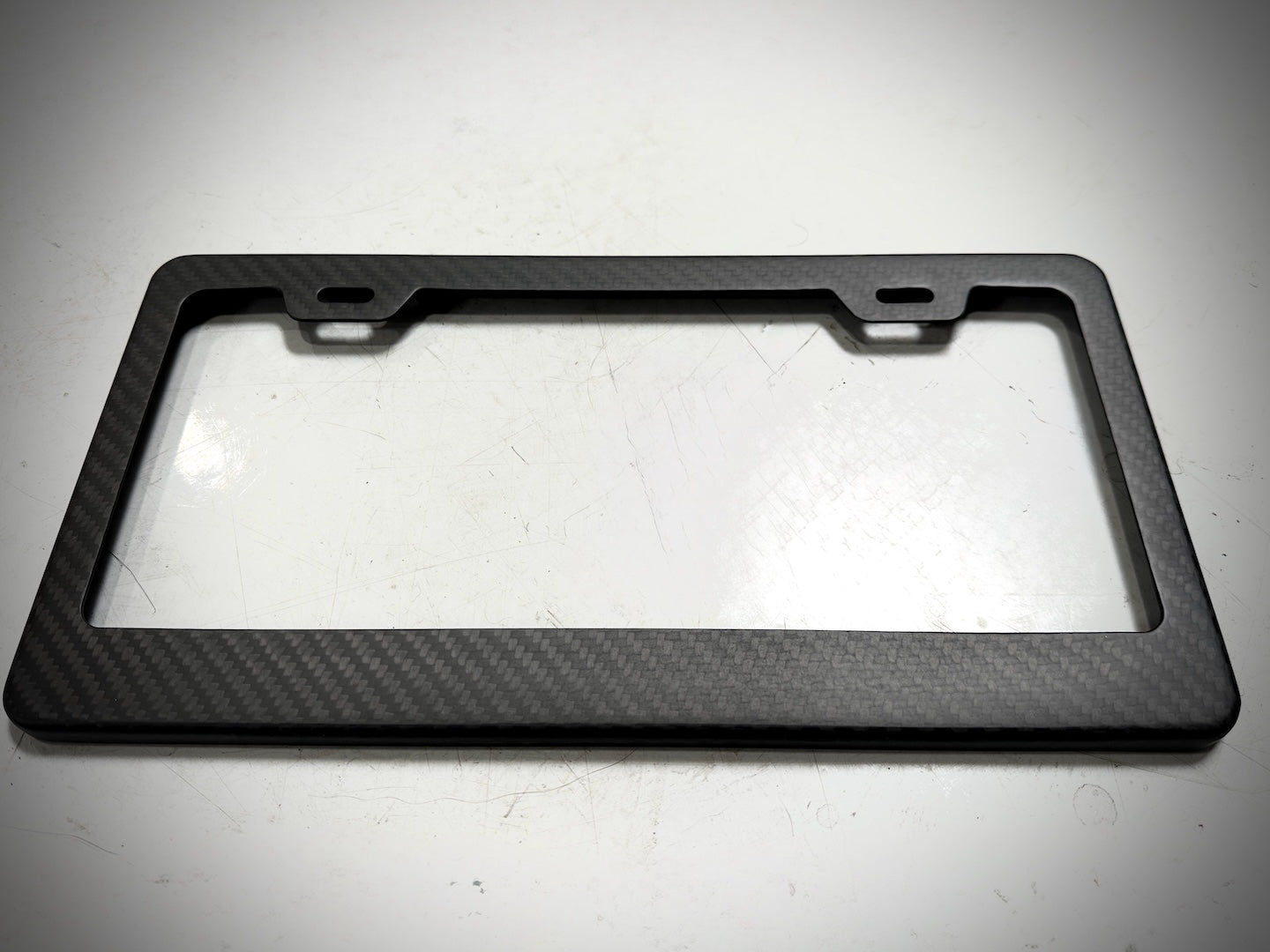 Real Carbon Fiber License Plate Frame (100% Twill Weave Carbon Fiber)