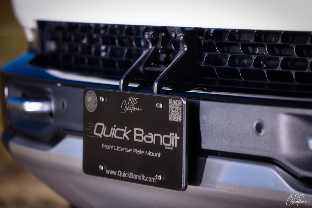 Rivian R1T / R1S Front License Plate Holder "Quick Bandit"
