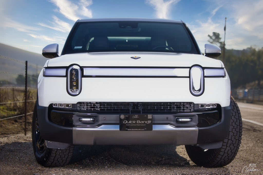 Rivian R1T / R1S Front License Plate Holder "Quick Bandit"