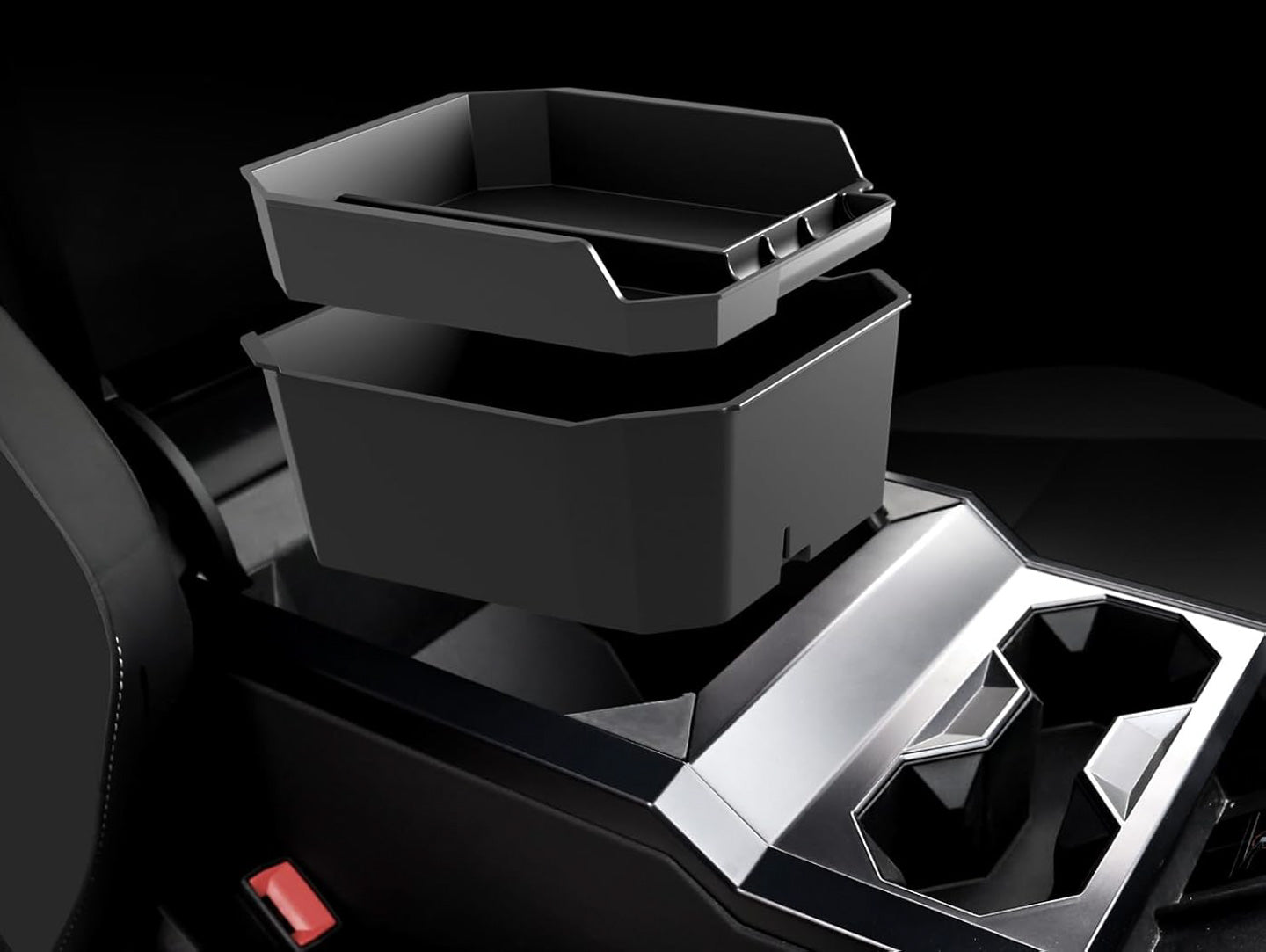 Tesla Cybertruck Dual Layer Center Console Organizer