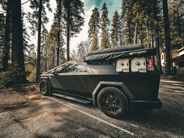 cybertruck roof top tent Tesla Cybertruck Complete Bed Rack System
