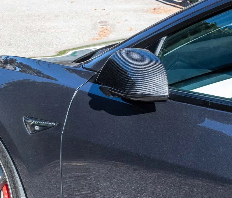 Tesla Model 3 Carbon Fiber Mirror Covers (OEM Style)