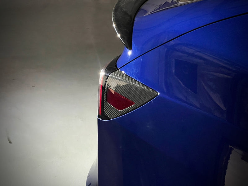 2Pcs Carbon Fiber Interior Charging Port Panel Cover For Tesla Model 3 Y  2017-22