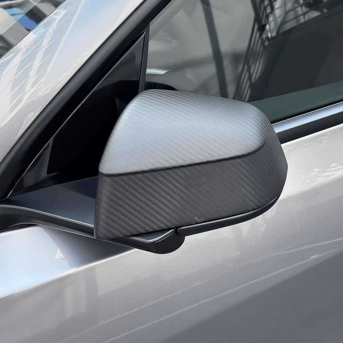 Tesla Model Y Carbon Fiber Mirror Covers (OEM Style)
