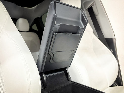 Tesla Model Y Armrest Hidden Storage Compartment