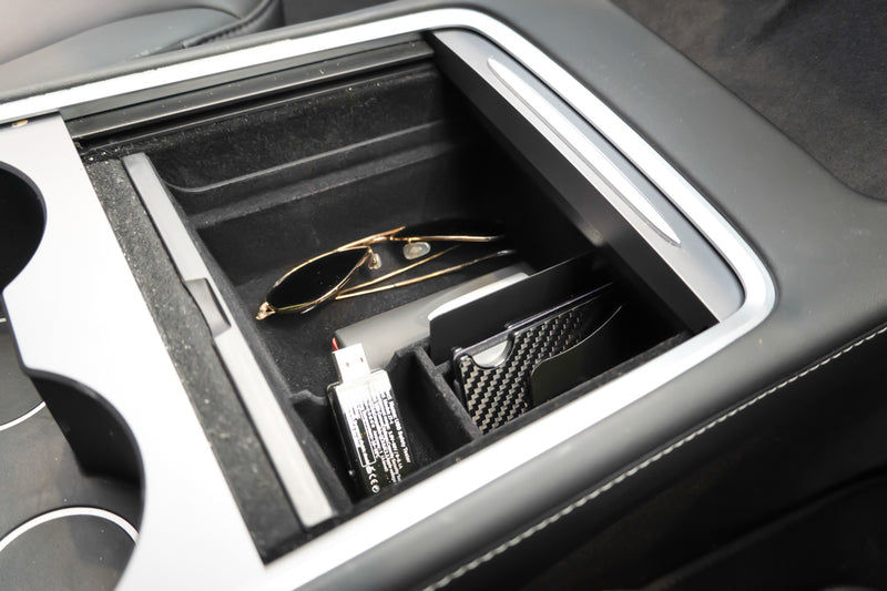 Tesla Model 3/Y Center Console Organizer Tray Hidden Armrest Storage Box –  Aofodo Tesla Accessories