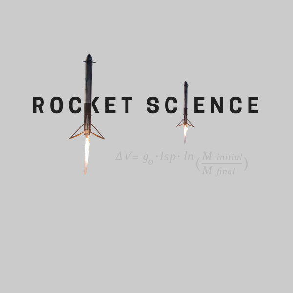 "Rocket Science" Womens Slim-Fit Premium Tee - Silver