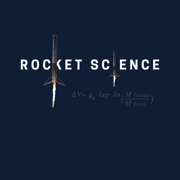 "Rocket Science" Womens Slim-Fit Premium Tee - Navy