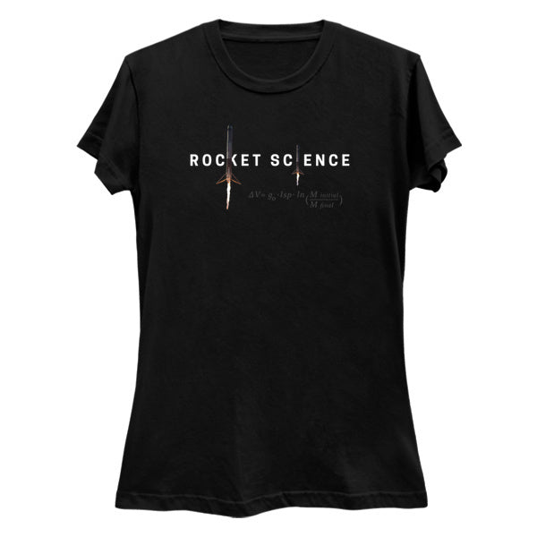 "Rocket Science" Womens Slim-Fit Premium Tee - Black