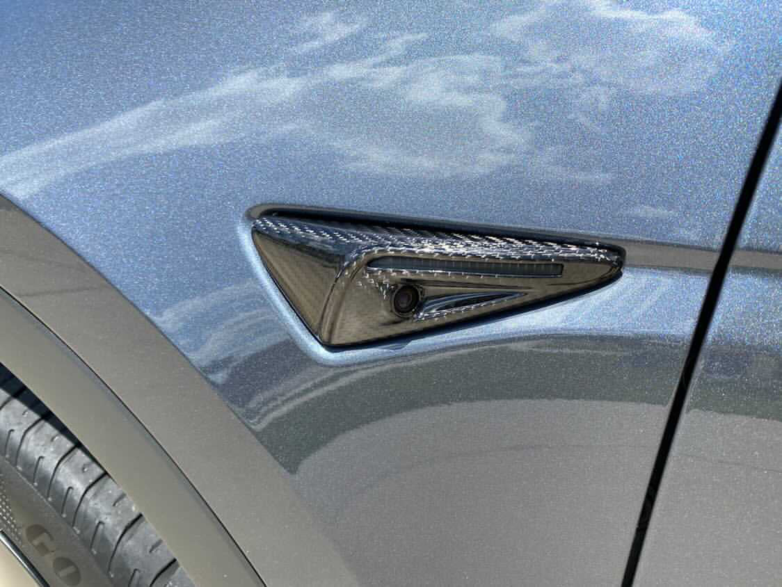 Tesla Model S/3/X/Y Genuine Carbon Fiber Side Camera Full Covers