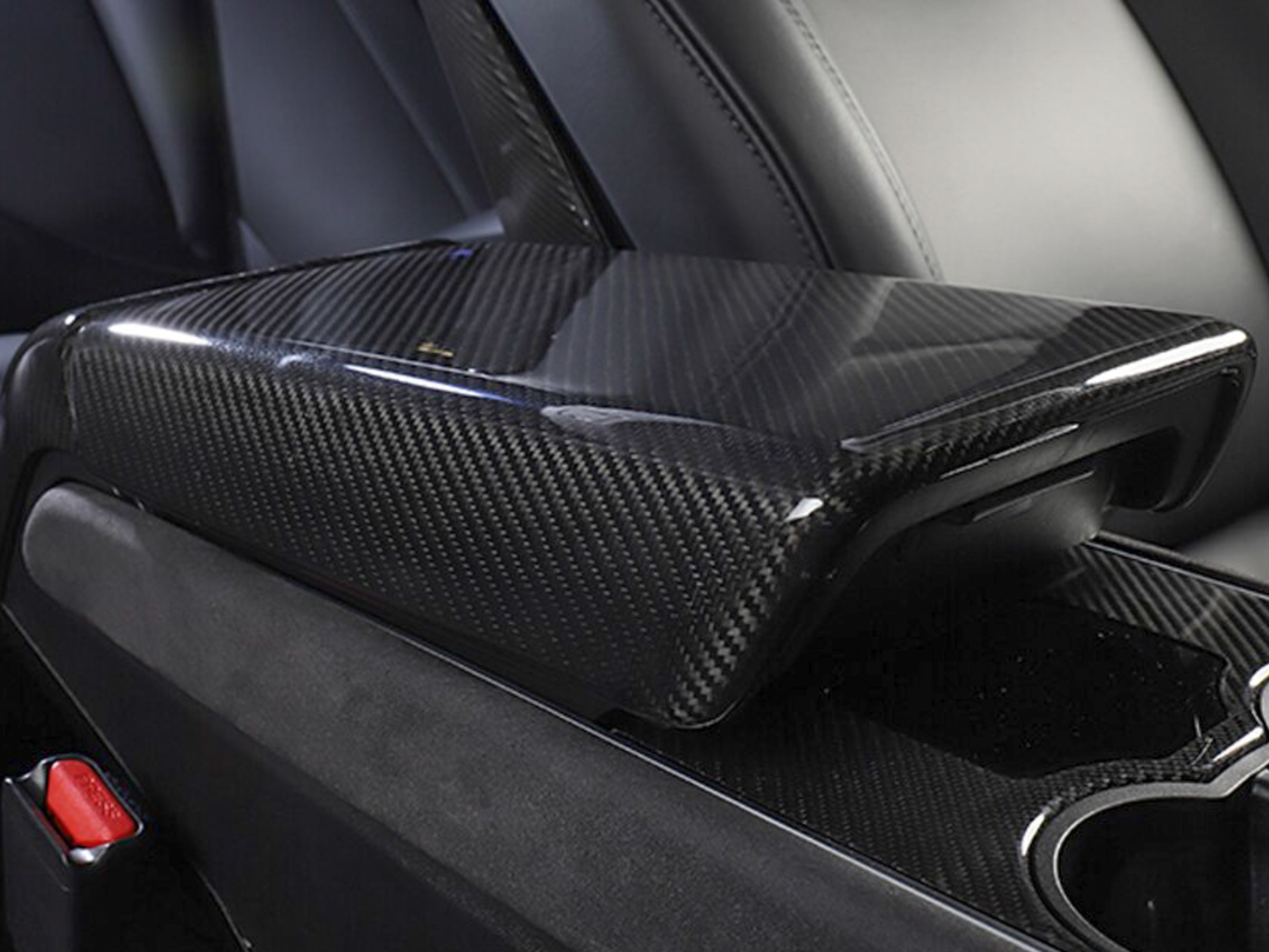 Tesla Model 3 & Y Genuine Carbon Fiber Armrest Cover