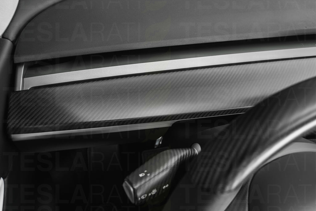 Tesla Model 3  Y Genuine Carbon Fiber Dashboard Cover (Single Piece) –  TESLARATI Marketplace