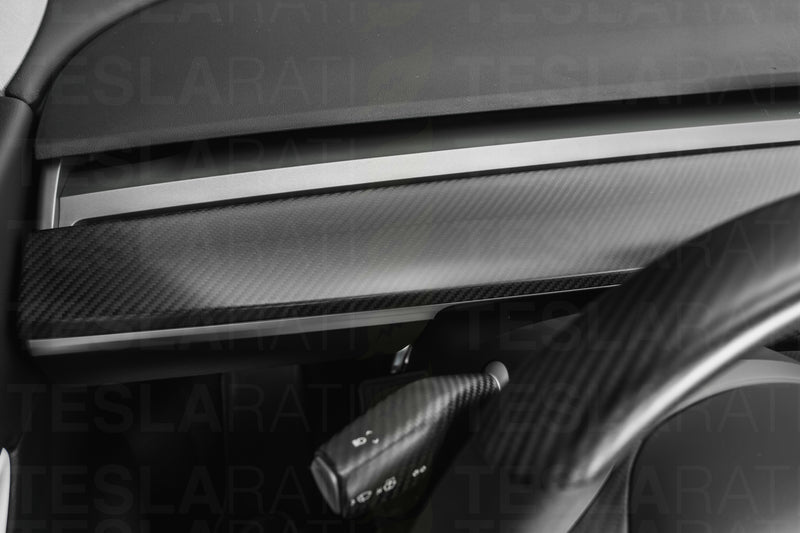 Tesla Model 3 & Y Genuine Carbon Fiber Dashboard Cover (Single Piece)