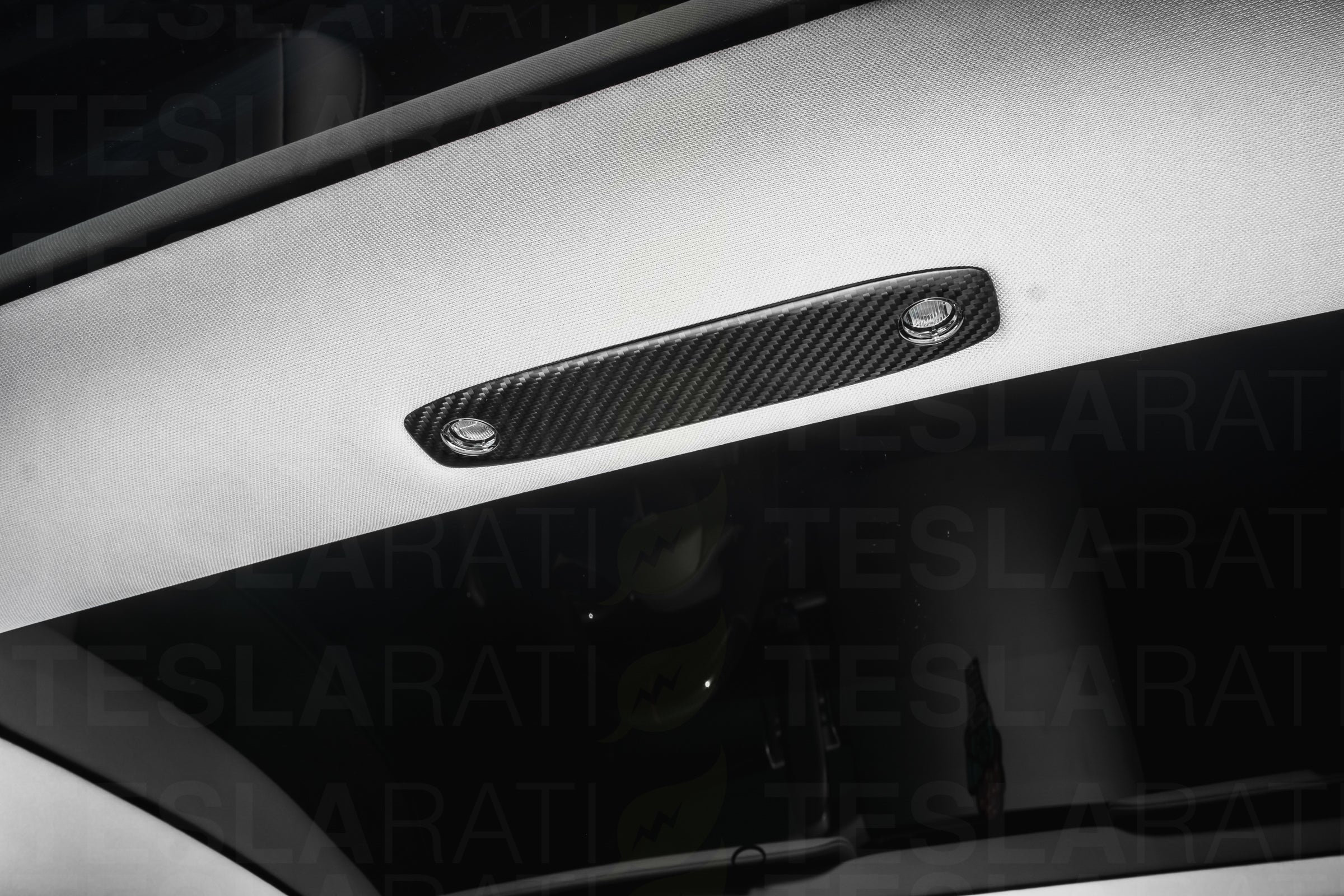 Tesla Model 3 & Y Genuine Carbon Fiber Hazard Light Cover