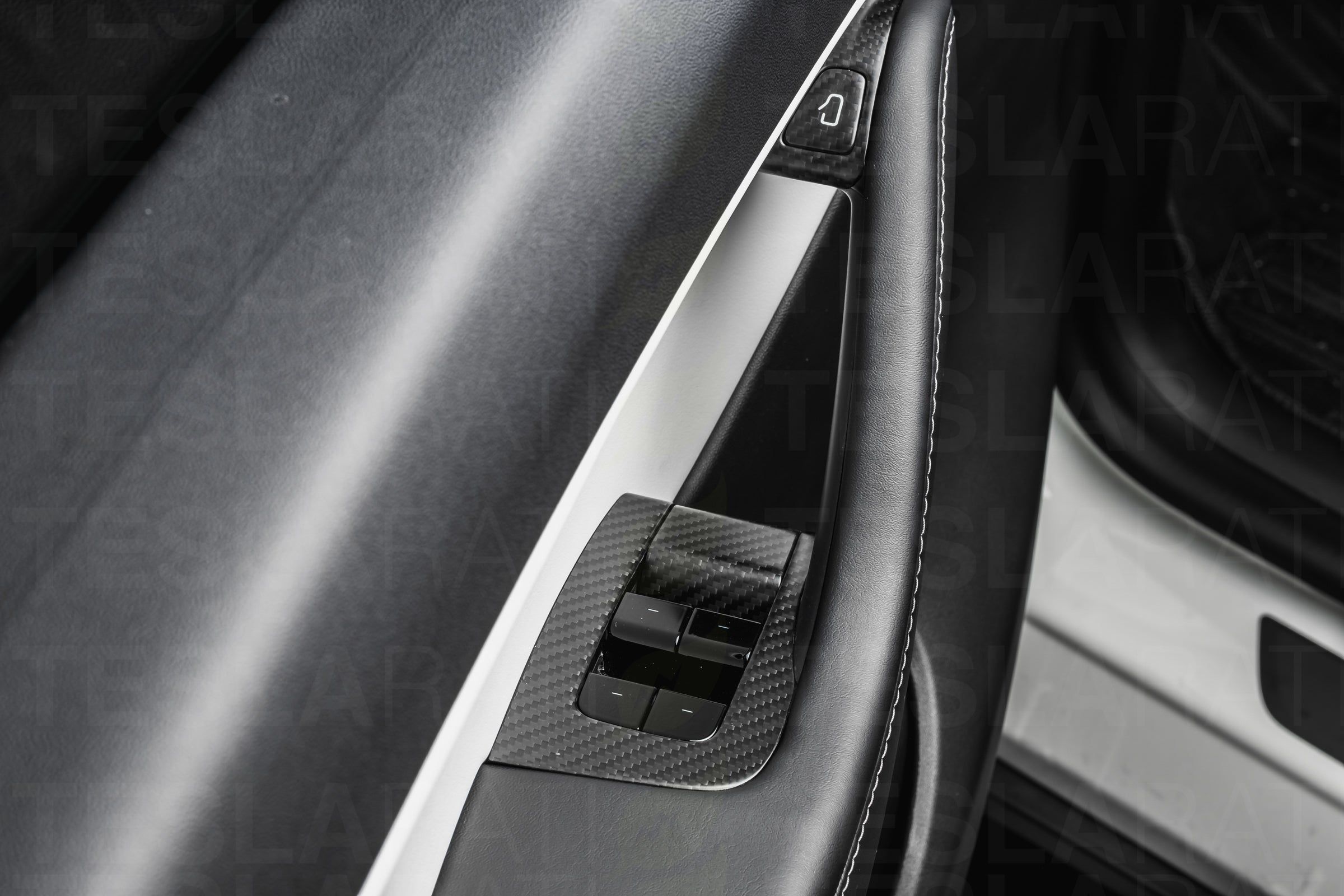 Tesla Model 3 & Y Genuine Carbon Fiber Door/Window Switch Panel Covers