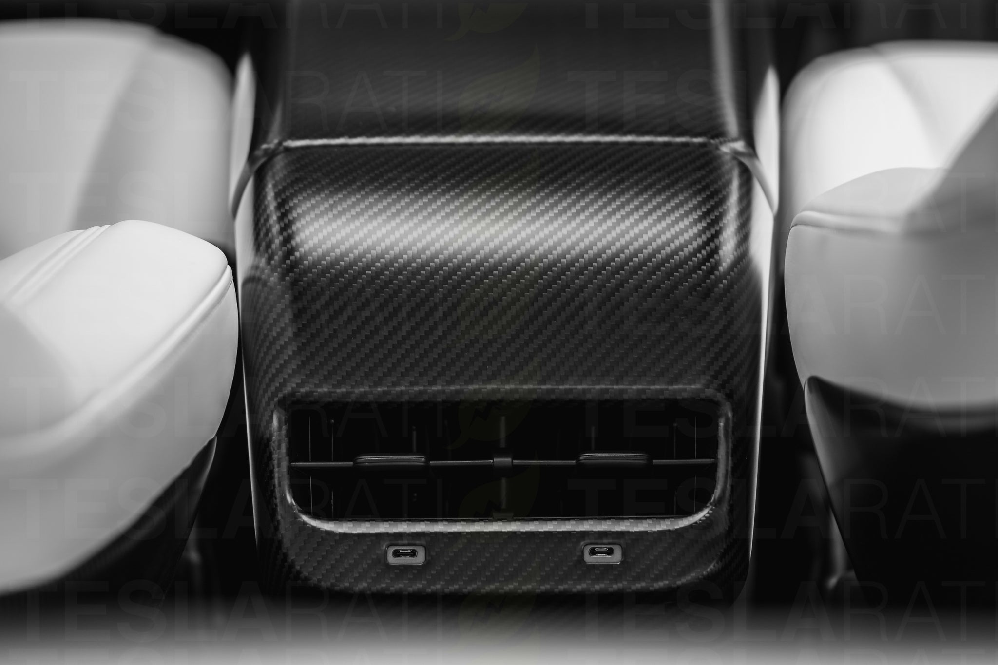 Tesla Model 3 Genuine Carbon Fiber Rear Air Vent Cover