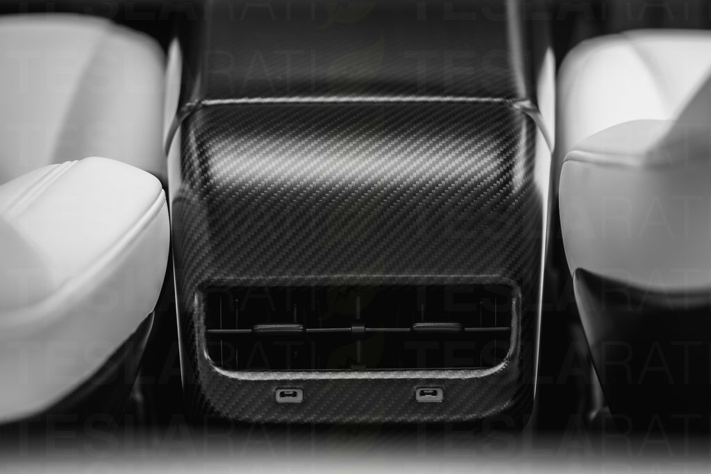 Tesla Model 3 & Y Genuine Carbon Fiber Rear Air Vent Cover – TESLARATI  Marketplace