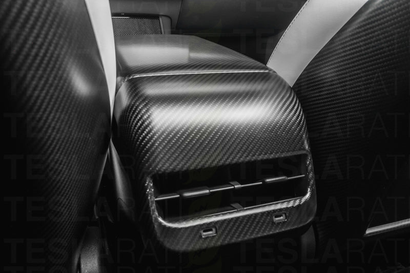 Tesla Model 3 & Y Genuine Carbon Fiber Rear Air Vent Cover