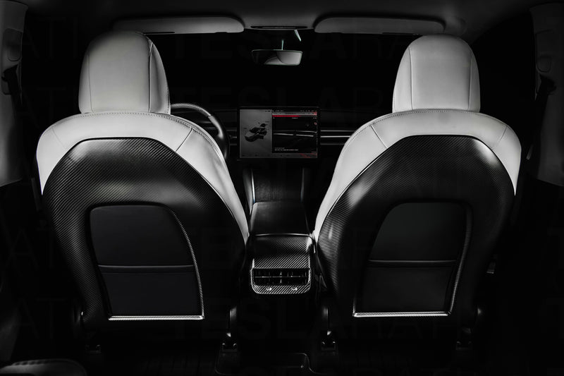 Tesla Model 3 & Y Genuine Carbon Fiber Seat Back Covers (Pair) – TESLARATI  Marketplace