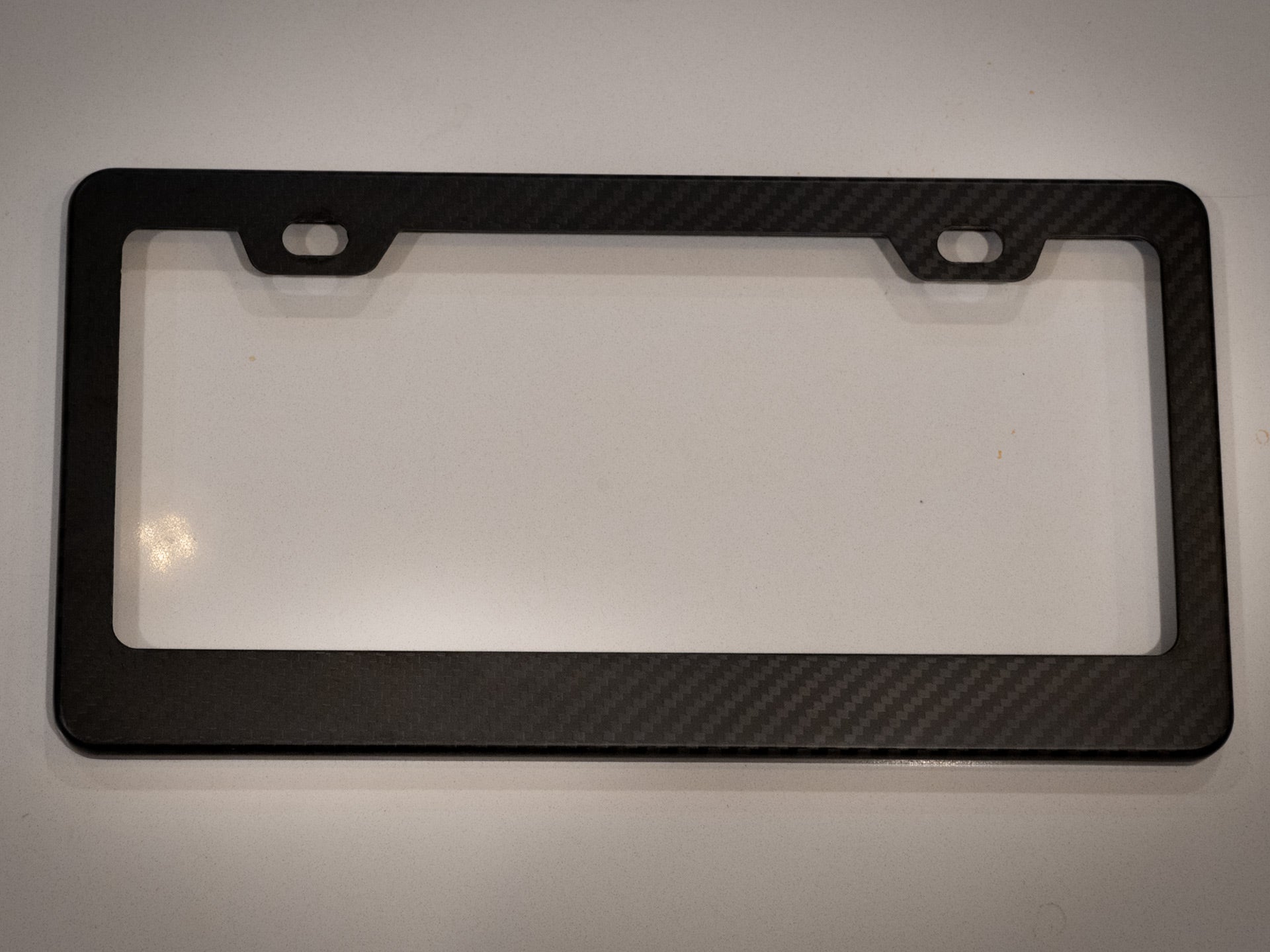 Real Carbon Fiber License Plate Frame (100% Twill Weave Carbon Fiber)