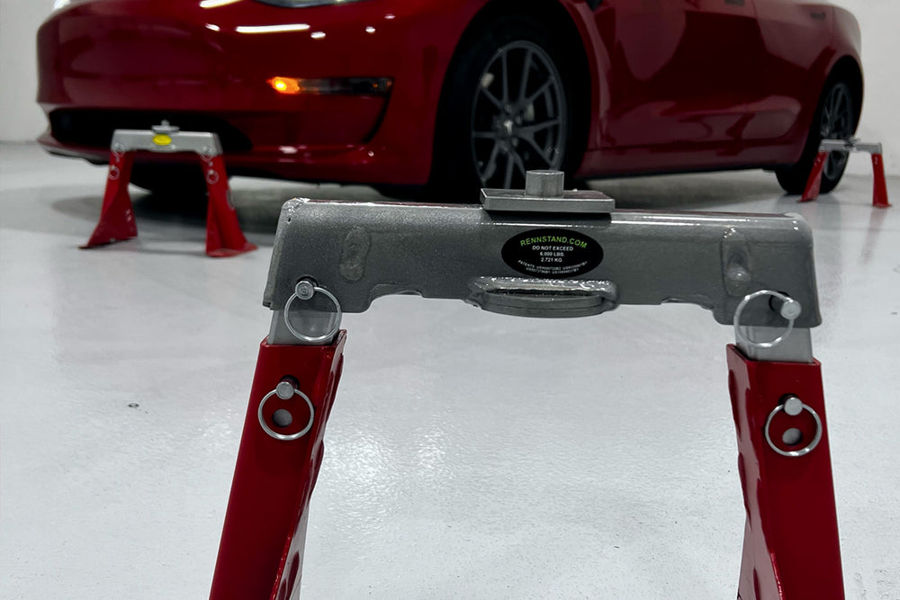 Tesla Jack Stands for your Model S, 3, X, Y RED EDITION "RennStand"