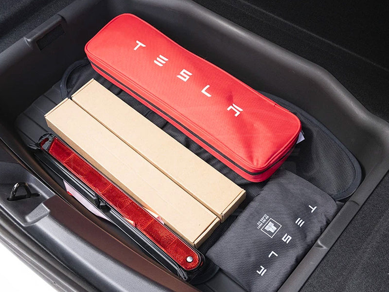 Tesla Model 3 Custom Fit Trunk Organizer (Upper + Lower Set) – TESLARATI  Marketplace
