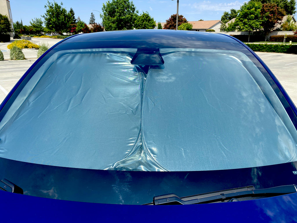 Finally got around to installing a roof shade, makes a HUGE difference  during this insane heat! : r/TeslaModel3