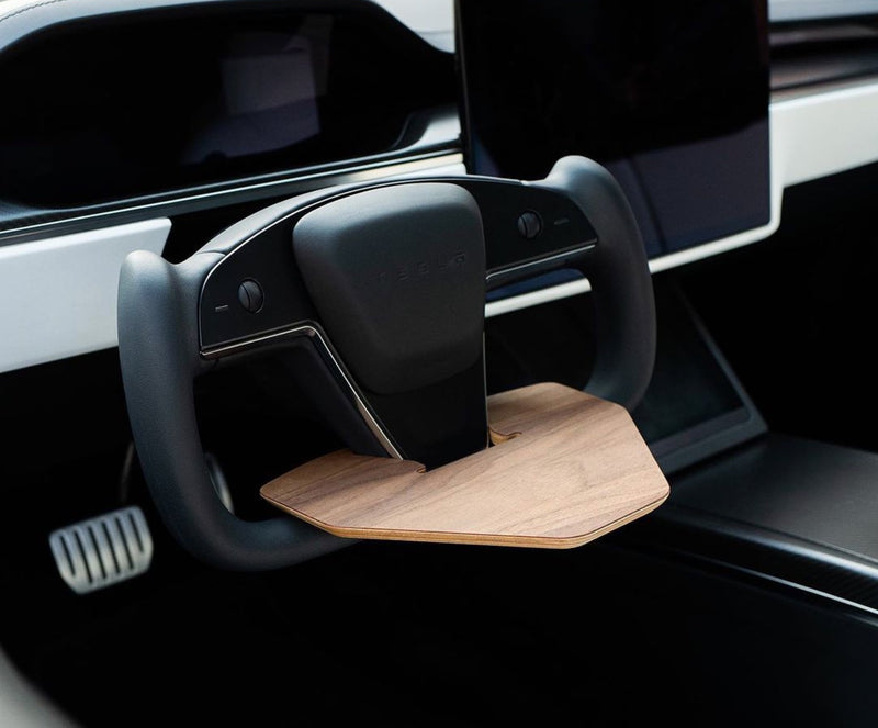 Tesla 'DeskWedge' Steering Wheel Desk (Real Wood)